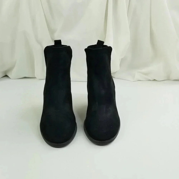 Lucky Brand 7M Women's Jana Black Leather Suede Elastic Side Ankle Boots/Booties - Picture 11 of 12